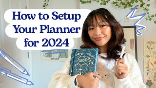 HOW TO SET UP YOUR 2024 PLANNER  Beginner Friendly  Your Future Self Will Thank You [upl. by Sekofski]