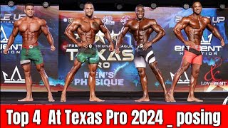 Mens physique top 4 final posing round at Texas Pro show 2O24  Texas Pro winners update [upl. by Kenon154]