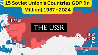 15 Soviet Unions Countries GDP In Million 1987  2024 [upl. by Rimhsak185]