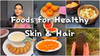 Foods For Healthy Hair amp Skin  Make Your Skin amp Hair Glowing  Mishti Pandey [upl. by Ellenehs]