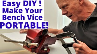 How To Make Your Bench Vice PORTABLE So USEFUL [upl. by Amsaj592]