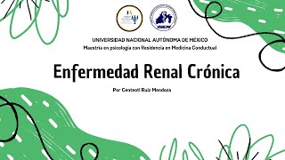 Enfermedad Renal Crónica explicado para cuidadoras [upl. by Saalocin501]