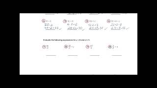 Solving expressions 1  Evaluate the following expressions  expressions evaluate solveitquickly [upl. by Ssitnerp]