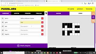 Crear un Crucigrama en puzzle org [upl. by Allesig958]