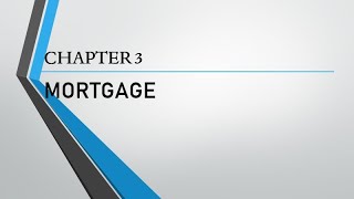 Pledge and Mortgage Chapter 3 Mortgage [upl. by Klute]