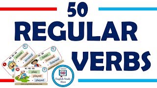 50 Most Common Regular Verbs with Pictures  Regular Verbs in English [upl. by Kielty]