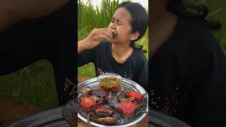 Super delicious grilled crab life vlog food foryou shorts shortvideo short [upl. by Derdle]