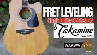 FRET LEVELINGCROWNINGDRESSING TAKAMINE D SERIES I GITAR YANG BERKUALITI HARGA BAWAH RM1500 [upl. by Daveen]