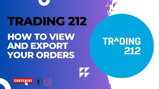 TRADING 212 How to view and export your orders [upl. by Ordisi62]