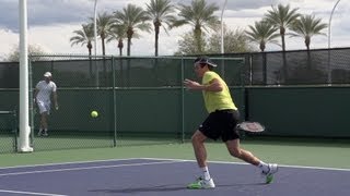 Milos Raonic Forehand and Backhand In Super Slow Motion 3  Indian Wells 2013  BNP Paribas Open [upl. by Gensler770]