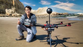 Fly TWO Insta360 Pro 2 Together Invisible 8K 3D 360 Professional VR Drone Review [upl. by Slohcin578]