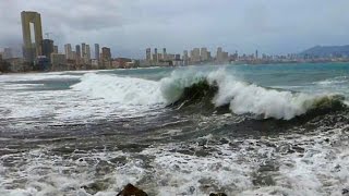 Temporal en Benidorm 2016  Oleaje Cala de Finestrat [upl. by Gereron245]