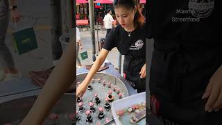 Young woman with tools to make soft drink jelly in Thailand streetfood Shorts [upl. by Dibru]