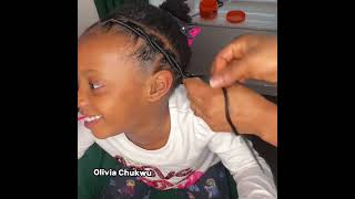 African threading hairstyle tutorial on short 4c natural hair using Brazilian wool [upl. by Gehman]