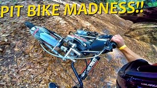 Pit Bike Adventures  DRIFTING amp JUMPS [upl. by Kinnard]