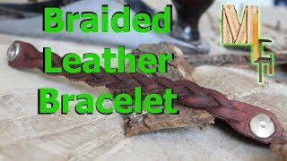 HOW TO MAKE A BRAIDED LEATHER BRACELET [upl. by Pickard]