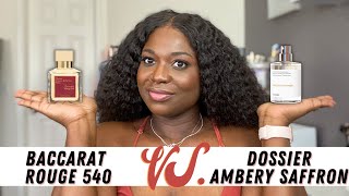 My Perfume Collection 2021  Dossier Perfume Review  Baccarat Rouge 540 Dupe  Ambery Saffron [upl. by Purvis]