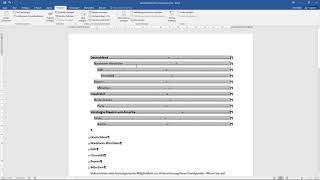 Word Inhaltsverzeichnis formatieren  Tutorial bearbeiten einrücken Einzug Absatz 04 [upl. by Jasisa]
