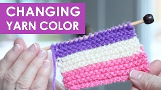 How to Change Yarn in Knitting [upl. by Eixor]