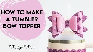 Create A Stunning Straw Bow Topper For your Stanley Tumbler [upl. by Swainson851]