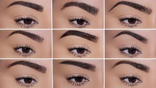 How To 9 Different Eyebrow Styles amp How they TRANSFORM your Face [upl. by Enineg365]