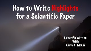 How to Write Highlights for a Scientific Paper [upl. by Baudin]