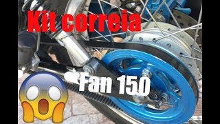 Kit correia dentada na Fan 150 [upl. by Aenahs]