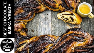 How to make the best Chocolate Babka Wreath Chocolate Brioche Bread at home [upl. by Cung]