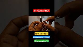 Bridge rectifier bridgerectifier actodc shorts youtubeshorts [upl. by Anaj]