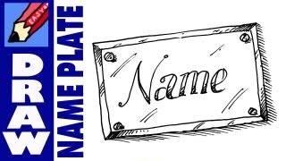 How to draw a Name Plate Real Easy [upl. by Akcinahs]