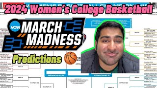 My 2024 Women’s College Basketball March Madness Predictions 🏀🤯🎸🏆✅ [upl. by Yolanthe]