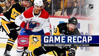 Canadiens  Penguins 127  NHL Highlights 2024 [upl. by Tonkin]