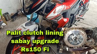 Palit clutch lining sabay upgrade Rs150 Fi [upl. by Riabuz215]