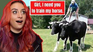 This Girl Rides Cows Better Than I Ride Horses  Raleigh Reacts [upl. by Nuy941]