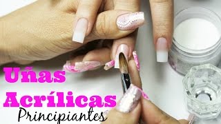 Uñas de acrilico para principiantes  beginner acrylic nails [upl. by Eirrehs]