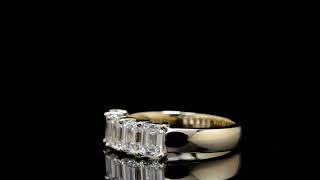 200 Ctw Emerald Cut 5 Stone Diamond Ring  24285 [upl. by Vod]