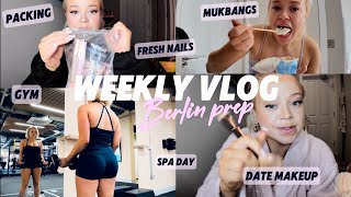 WEEKLY VLOG date get ready with me Berlin rave prep mukbangs hauls gym  pack clean w me [upl. by Auqinahs]