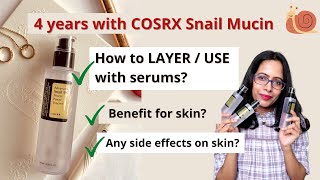 How to LAYER amp USE Cosrx Snail Mucin Essence with serums Vitamin c AHA BHA Retinol Niacinamide [upl. by Meagher]