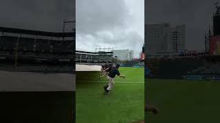 Taking the tarp off the field 😳 via mlbX shorts [upl. by Ocsirf38]