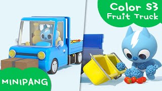 Learn colors with MINIPANG  color S3 Fruit Truck🛻  MINIPANG TV 3D Play [upl. by Niwrek]