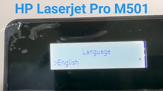 hp laserjet pro M501 Language setting [upl. by Eusebio]