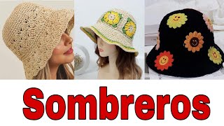 Sombreros para mujer tejidos a crochet [upl. by Coop]