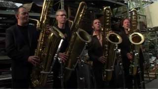 quotHelter Skelterquot Beatles played by DEEP SCHROTT bass sax quartet [upl. by Dlorag]