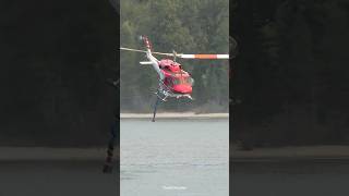 Bell 212 Helicopter  Snorkel Water Pickup  Wildfire Fighting [upl. by Yellehs]