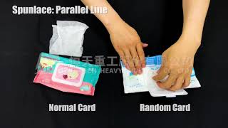 Spunlace Fabric Parallel Line with and without random card [upl. by Ahgiela]