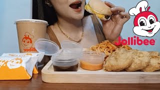 JOLLIBEE ASMR EATING SOUNDS NO TALKING  BieASMR [upl. by Lleira]