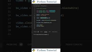 Convert Video To Black amp White With Python  Python Tutorial [upl. by Ahsoj]