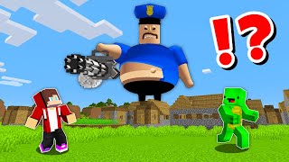 JJ and Mikey vs ROBLOX BARRYs PRISON RUN CHALLENGE in Minecraft  Maizen animation [upl. by Broucek986]