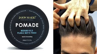 How to Style Hair with Pomade  Jason Makki Pomade  Medium Hold  Hairstyle for Men [upl. by Pinsky]