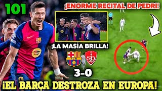 💥¡EL BARÇA DESTROZA EN CHAMPIONS 30 EXHIBICIÓN de PEDRI y DOBLETE de LEWANDOWSKI ¡ENORME LA MASÍA [upl. by Karole]